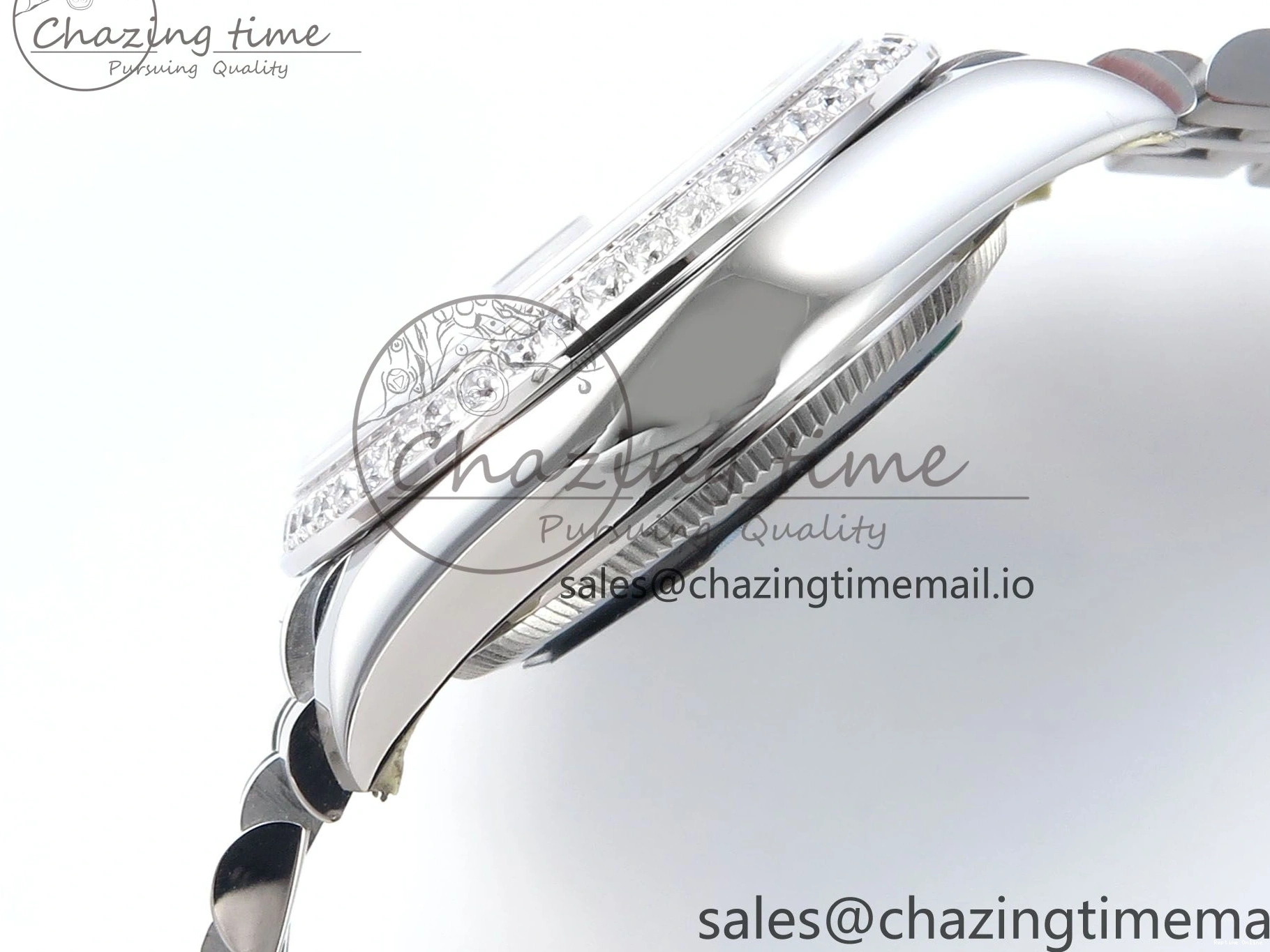 0109 Bright DateJust 31 278384RBR ARF 1:1 Best Edition 904L Steel Green Stick Dial Diamonds Bezel on SS Jubilee Bracelet ETA 450